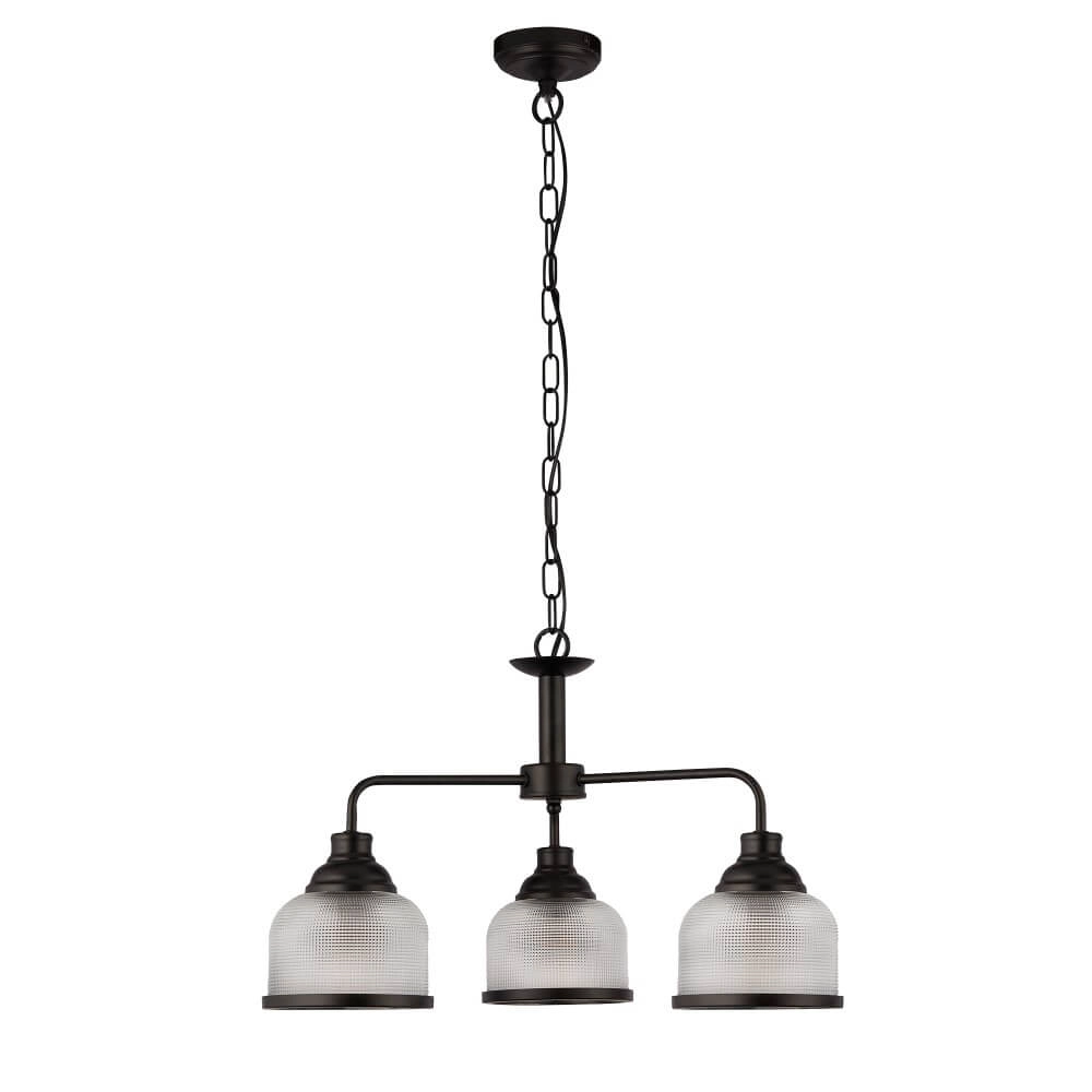 3-lichts hanglamp Highworth zwart