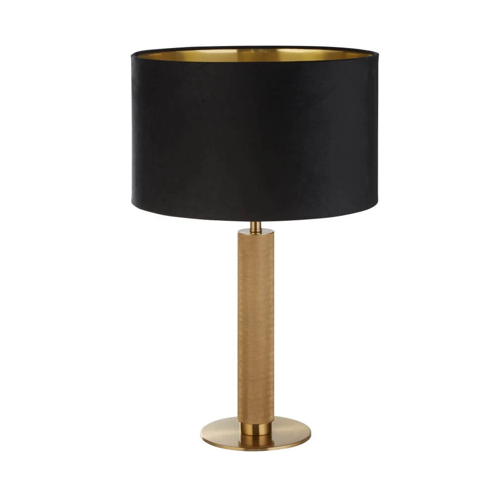 Gouden tafellamp London met zwarte kap