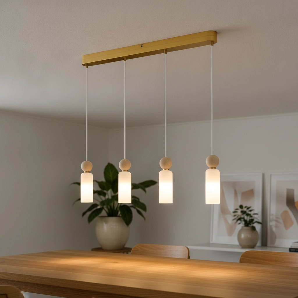 Hanglamp Filomena 4-lichts goud