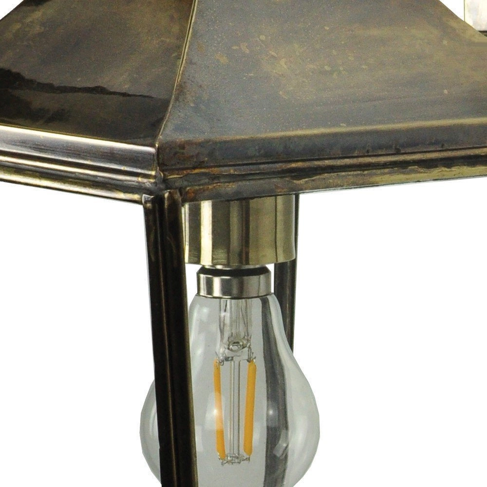 Landelijke muurlamp Knightbridge 35cm - koper gevlamd (AB) Limehouse