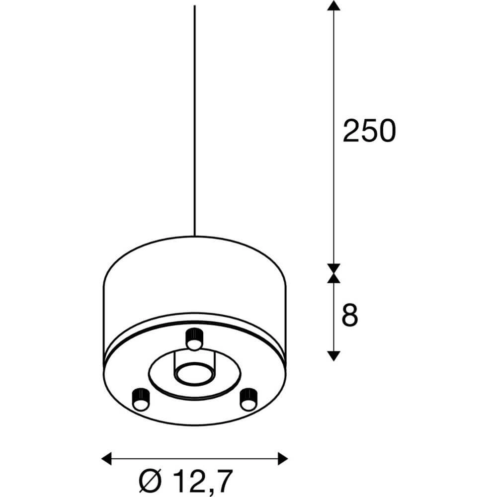 Hanglamp Para Dome grijs Ø 12,7cm SLV 4024163252942