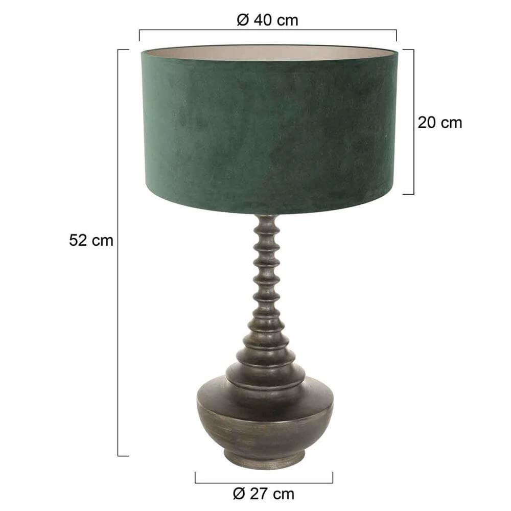 Unieke tafellamp Bois met groene kap Steinhauer 8712746172614
