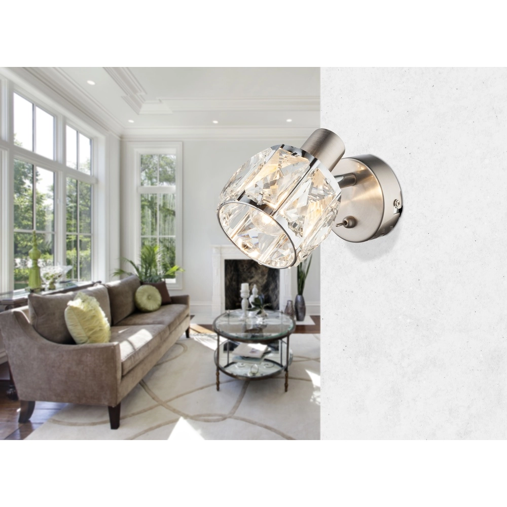 Wandlamp Kris nikkel Globo 9007371357253