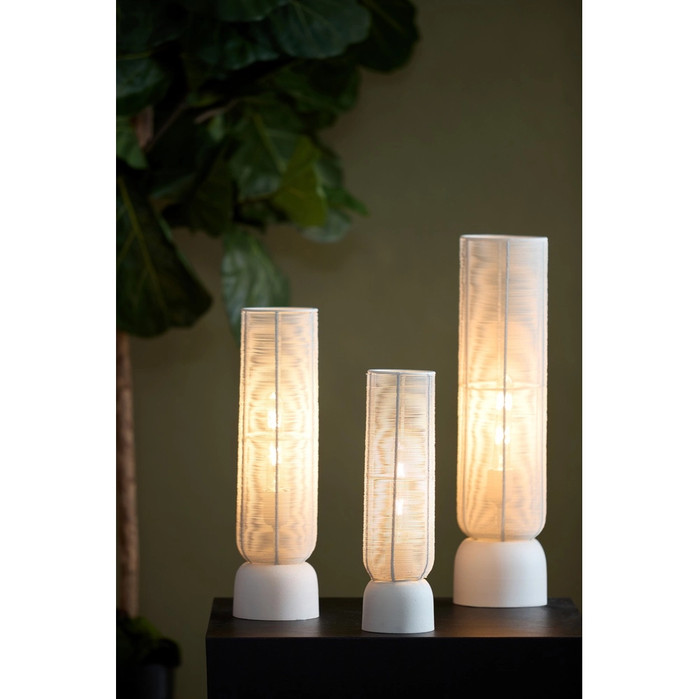 Tafellamp Lezuza Ø 11cm wit Light & Living 8717807744854