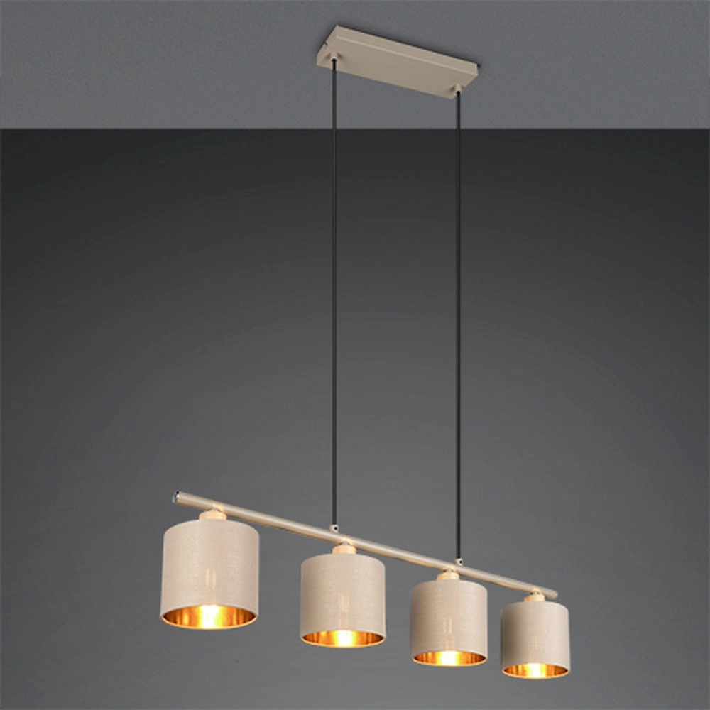 4-lichts hanglamp Tommy zand bruin Trio 4017807724165