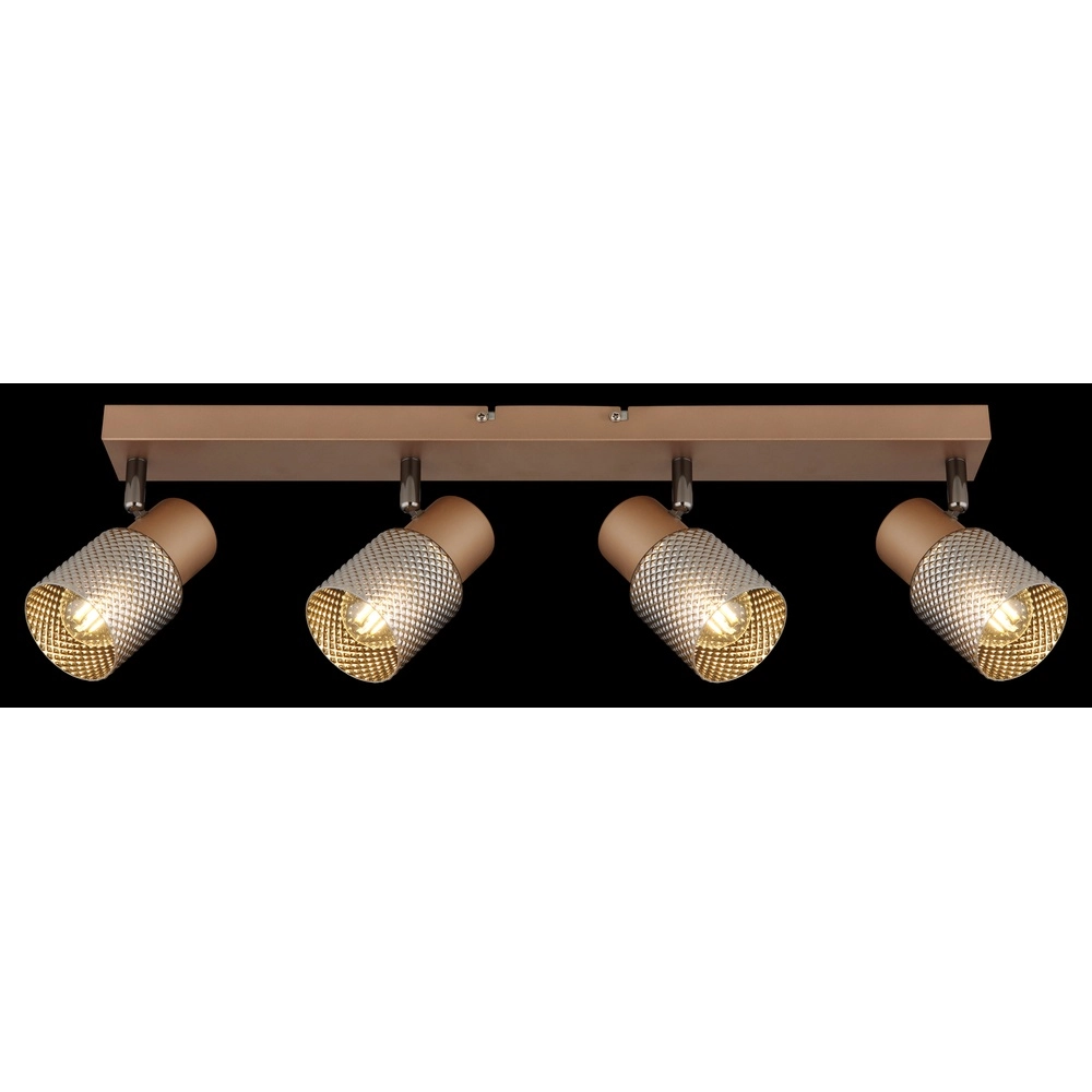 Plafondlamp Satella 4-lichts koffie bruin Globo 9007371465576