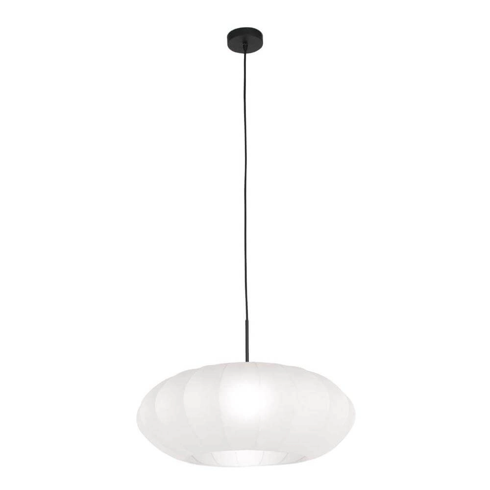 Hanglamp Sparkled Light zwart met witte kap Steinhauer 8712746173147