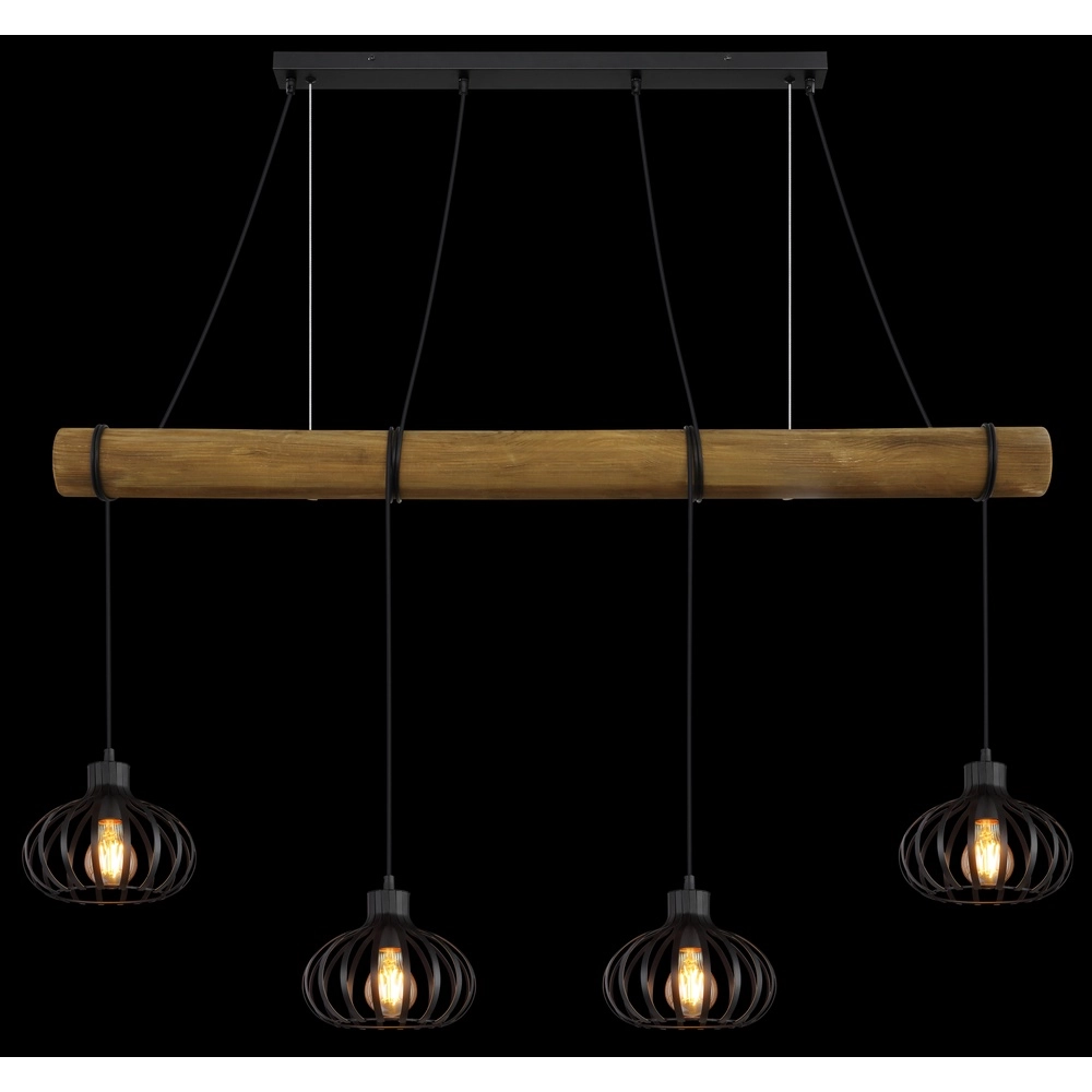 4-lichts hanglamp Caldwell eettafel Globo 9007371580590