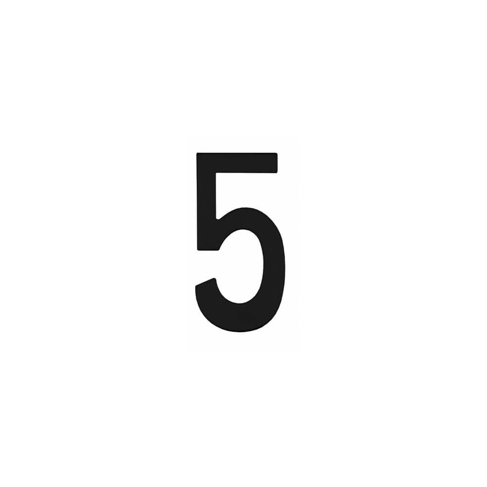 Huisnummer 5 Numbra zwart