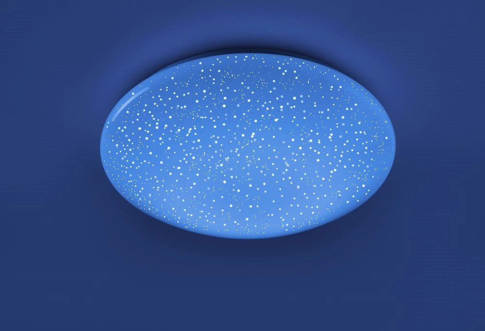 Instelbare plafonnière Skyler RGB 38cm met sterren effect Just Light 4043689928896
