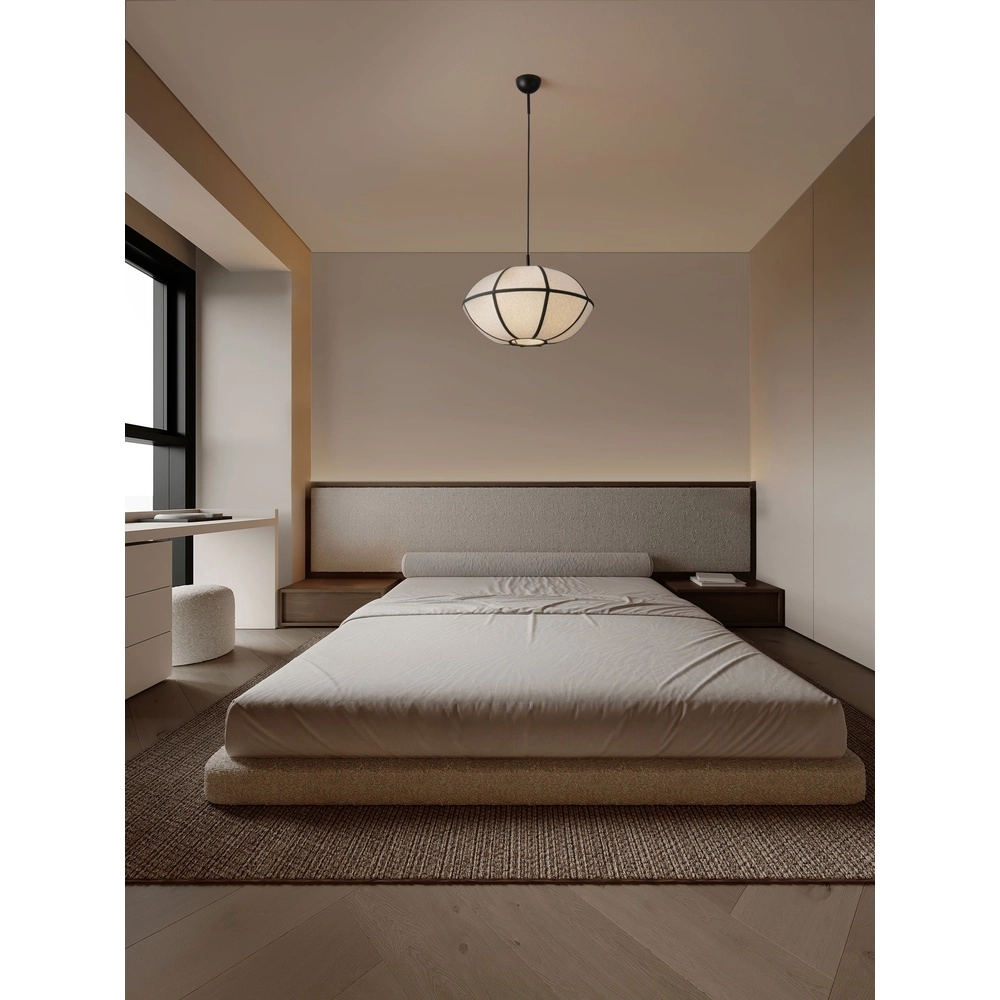 Hanglamp Brera zwart met wit Ø 45cm