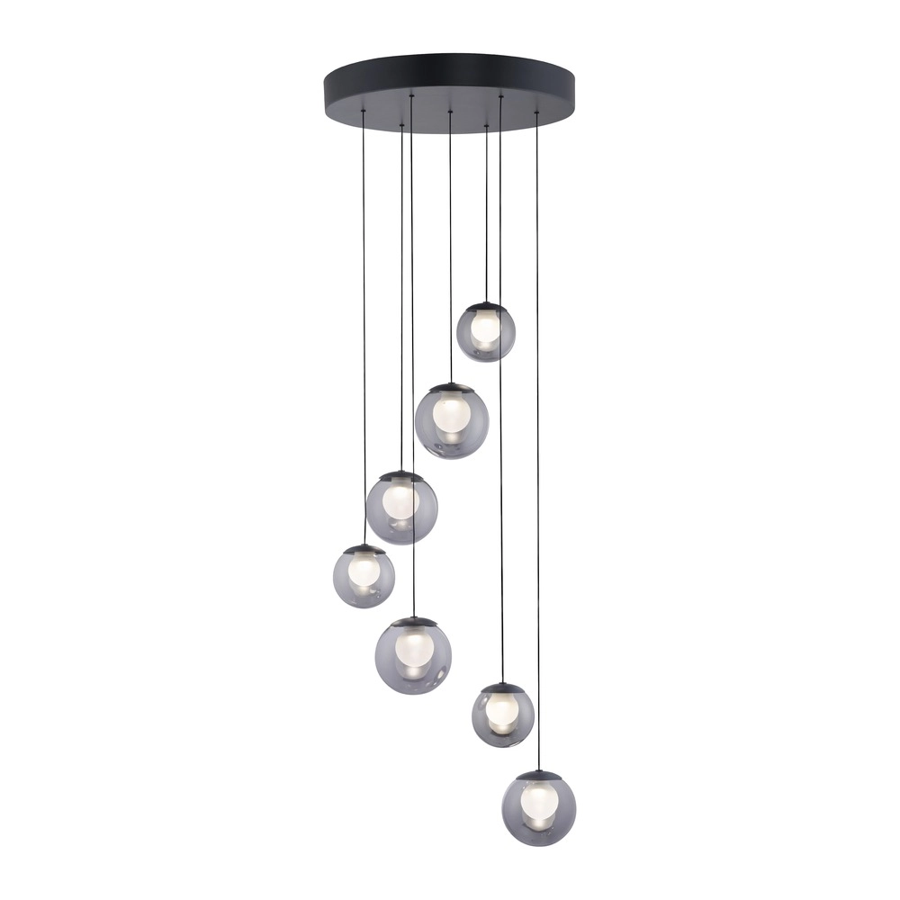 7-lichts hanglamp Pure Popup mystic grey Paul Neuhaus 4012248396674