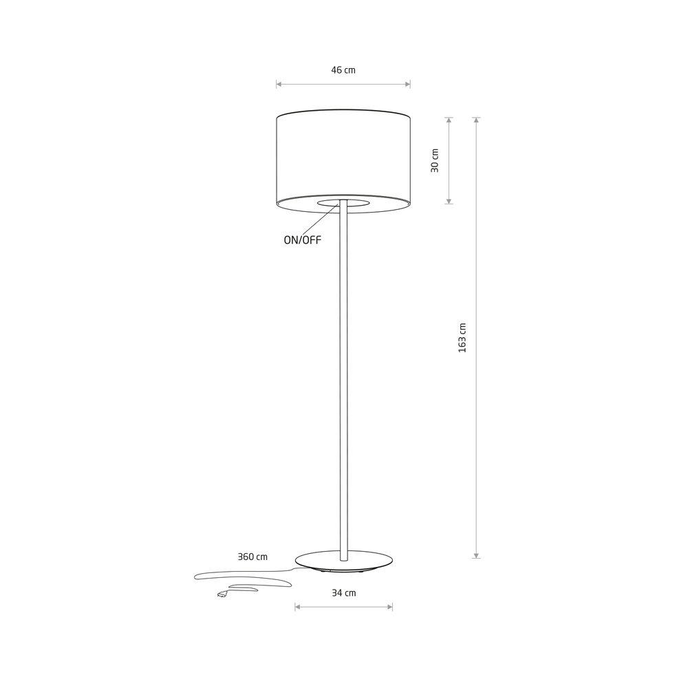 Vloerlamp Cedro zand bruin Ø 46cm Lyora 5903139116671