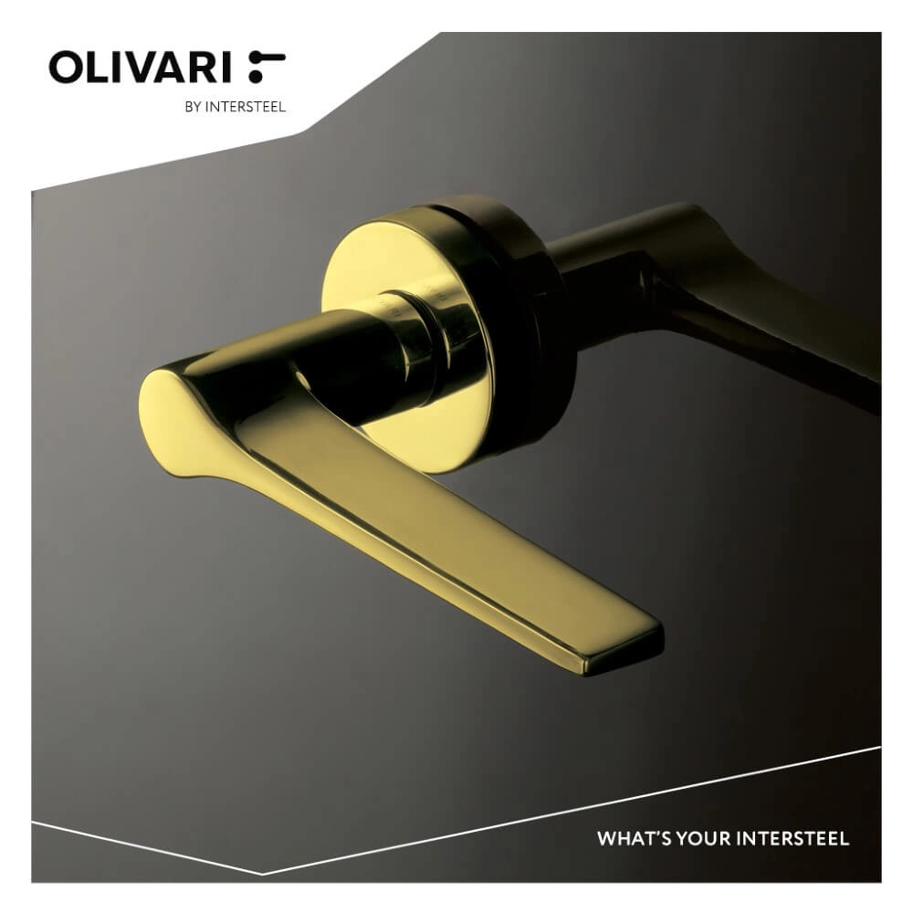 Design deurklink Lama L messing Olivari 8714186477823