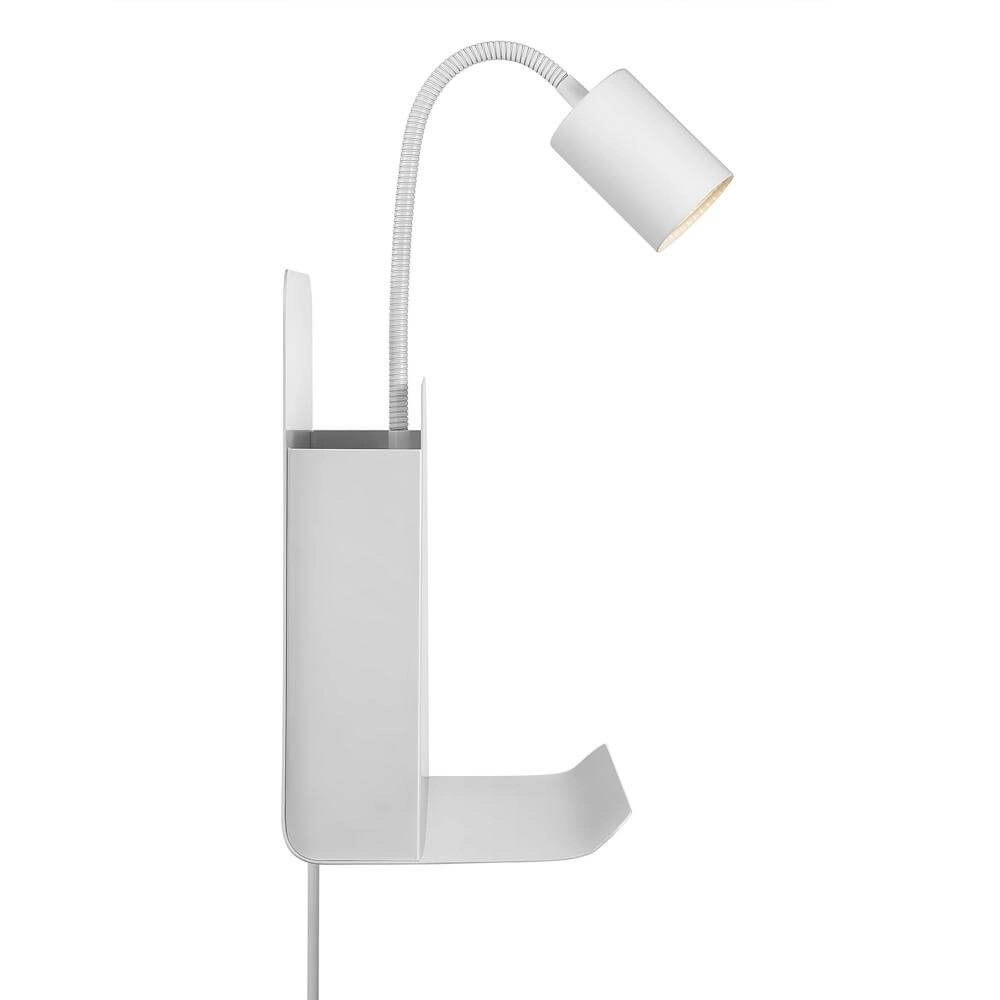 Witte wandlamp Roomi met usb-aansluiting Nordlux 5704924005657