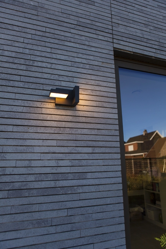 Unieke wandlamp Twisto grijs Lutec 6939412018157