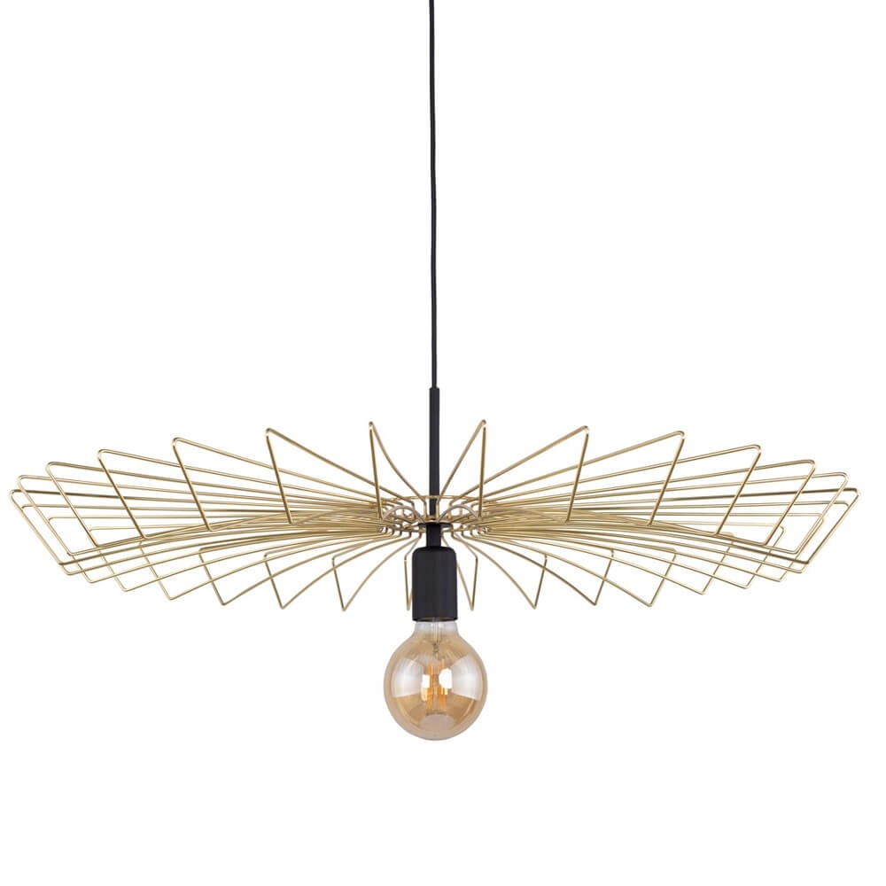 Gouden draadlamp Umbrella Ø 78cm