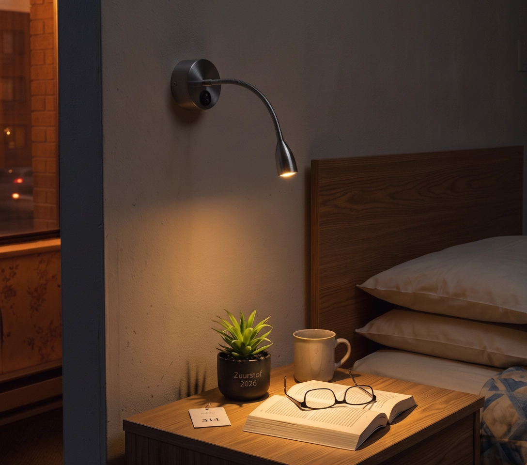 Bedlampje Flex chroom