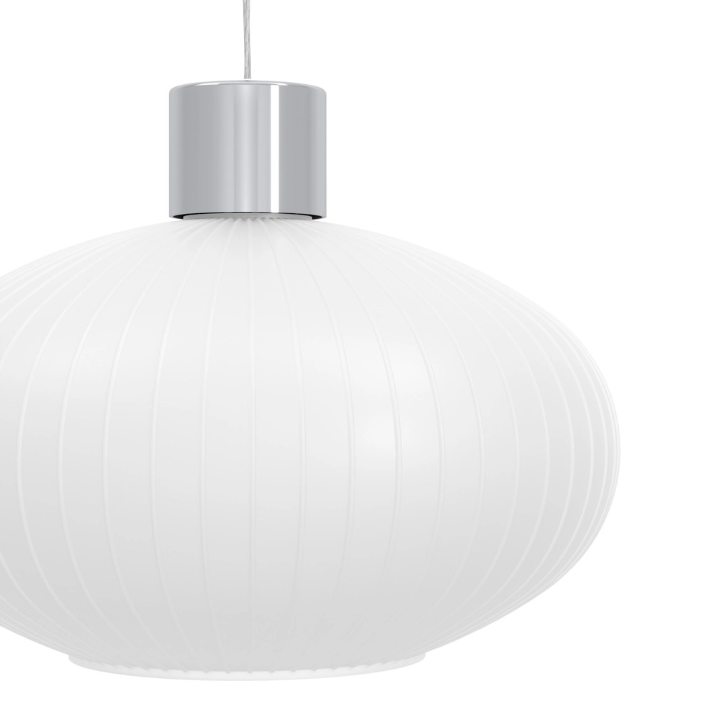 Design hanglamp Dasmina chroom met wit Ø 25cm Eglo 9008606406340