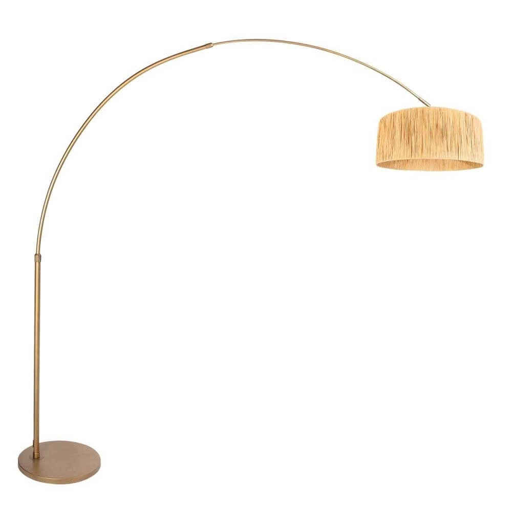 Booglamp Sparkled Light brons met strokleurige kap