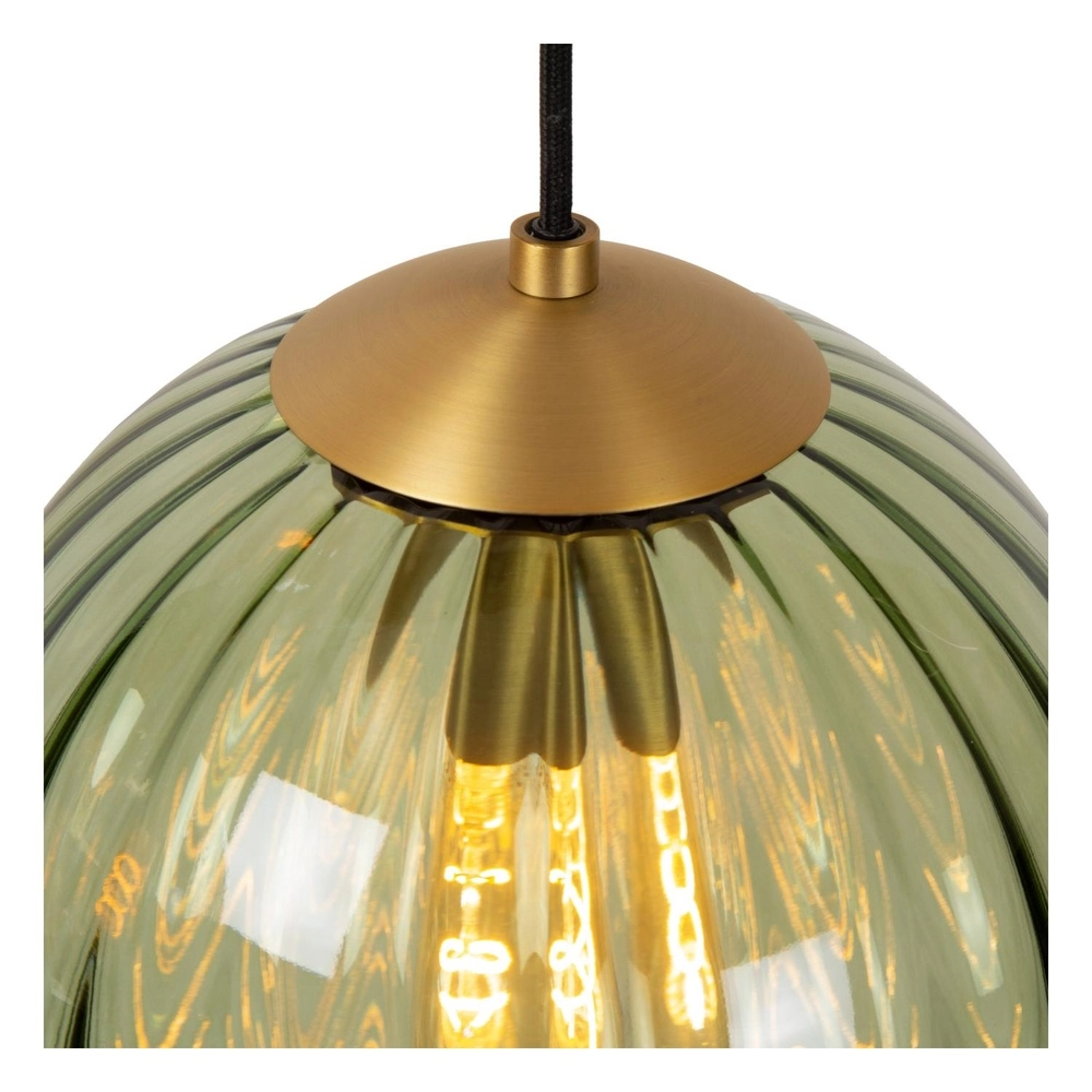 4-lichts hanglamp Monsaraz groen en amber glas Lucide 5411212452429