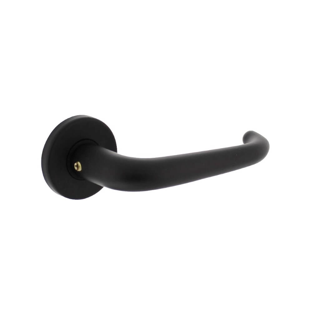 Deurklink Cue aluminium zwart Ø 5cm