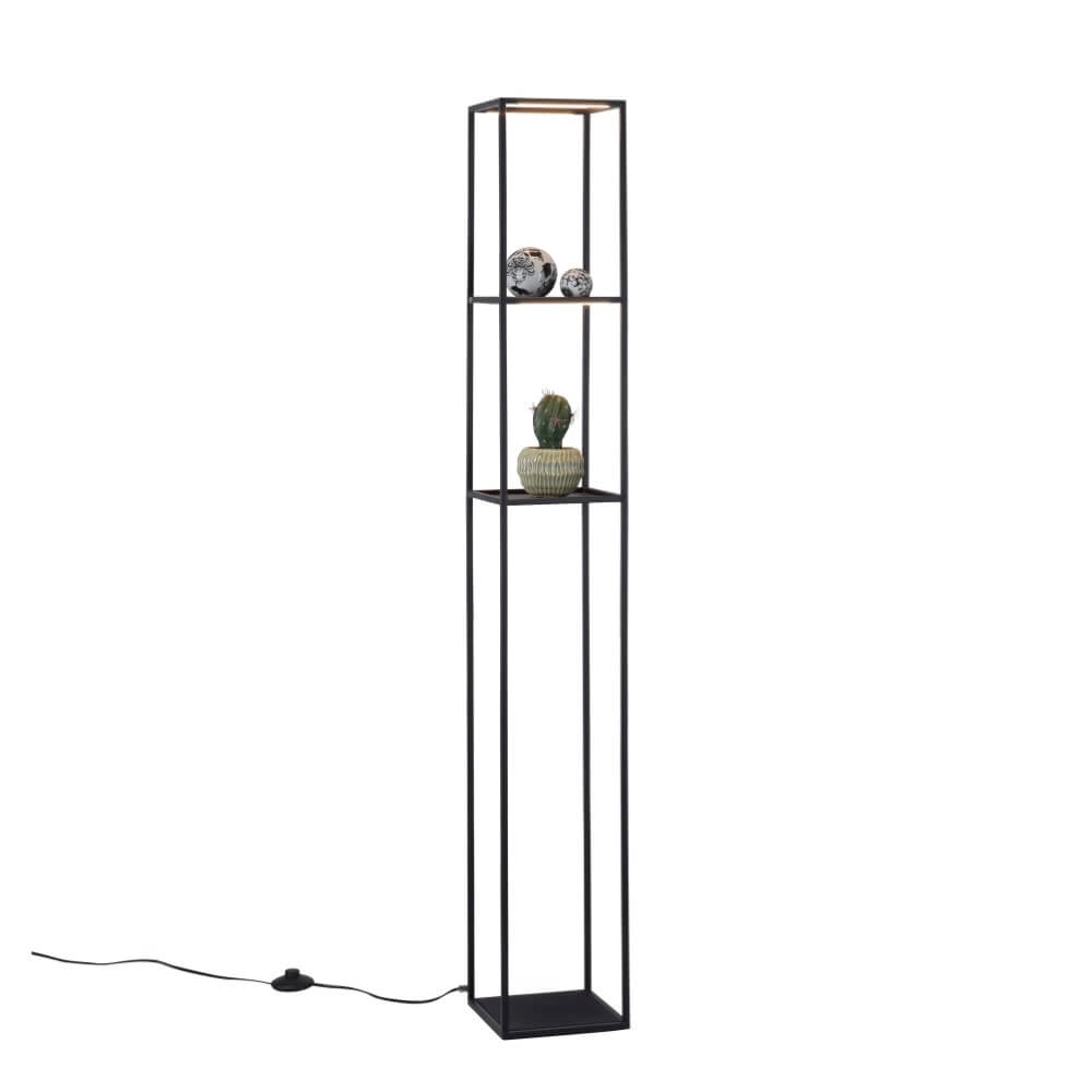 Strakke vloerlamp Conni zwart Paul Neuhaus 4012248361009