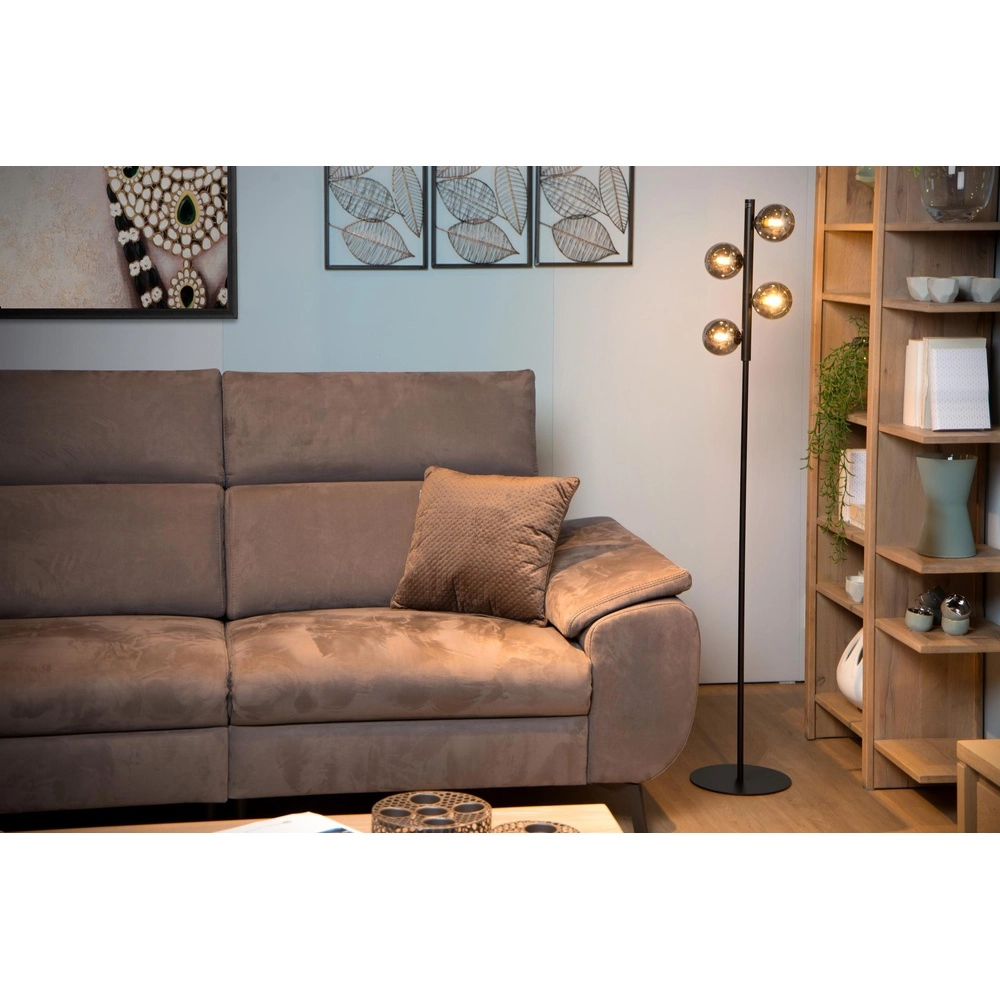 Vloerlamp Tycho zwart Lucide 5411212450999