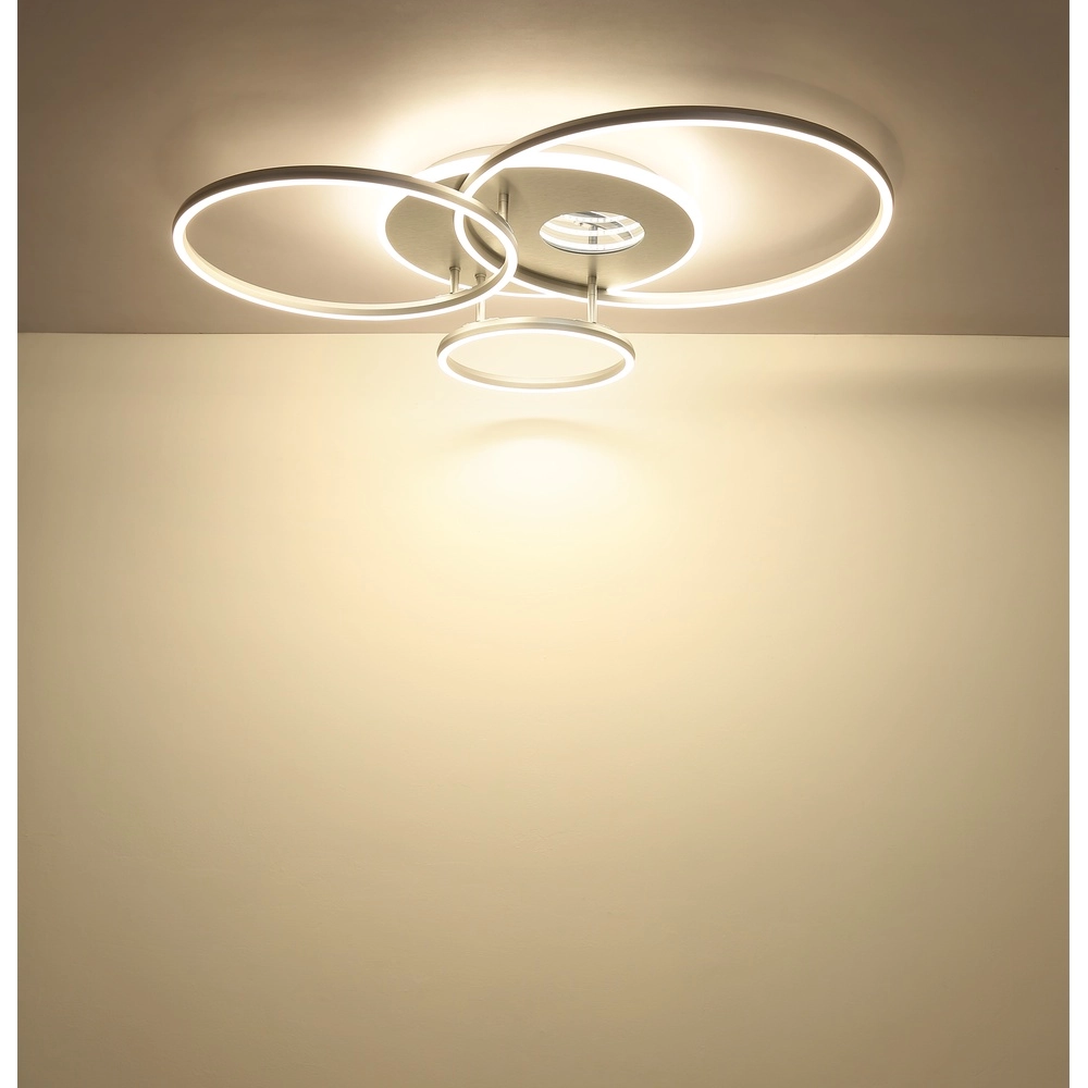 Moderne plafondlamp Invertina zilvergrijs 90cm Globo 9007371575404