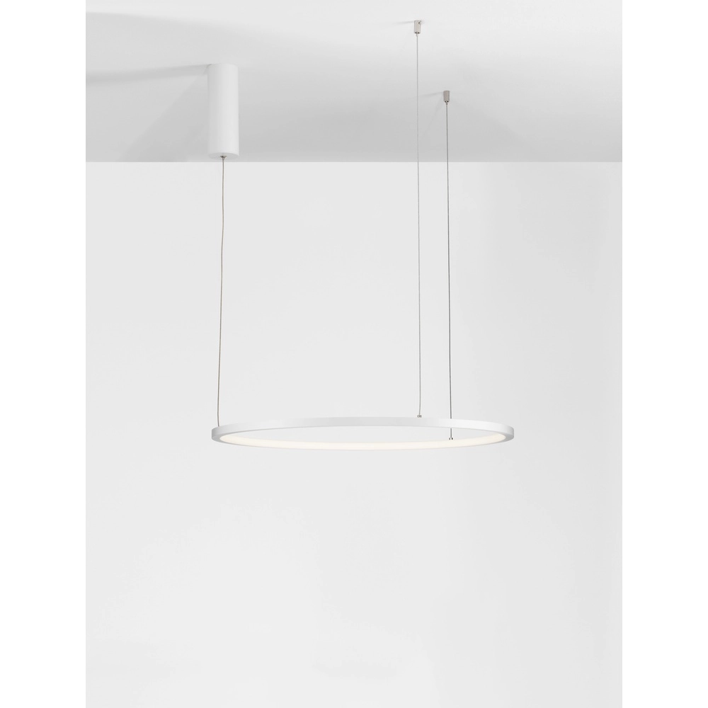 Ronde hanglamp Tarquin wit Ø 60cm