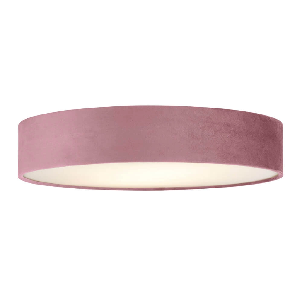 Plafondlamp Drum Pleat 50cm velvet roze