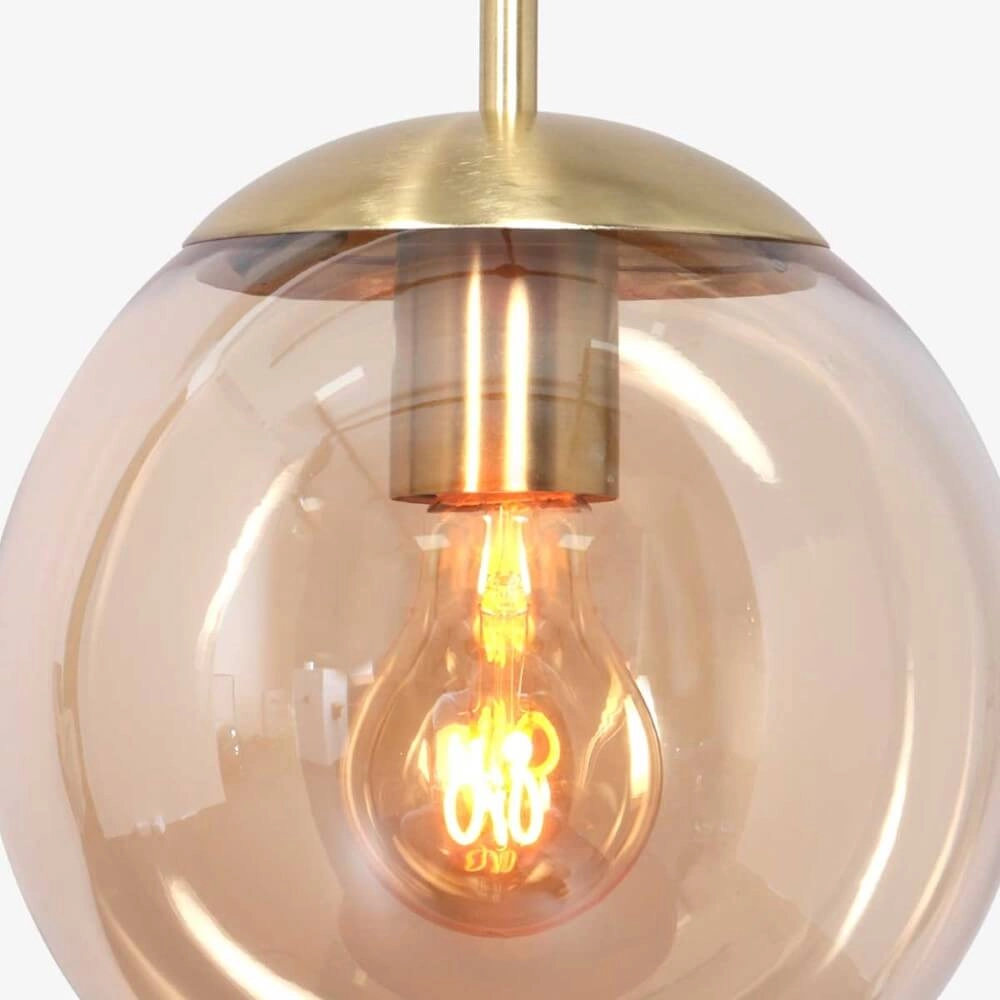 Gouden glazen hanglamp Bolique Ø 20cm Steinhauer 8712746166354