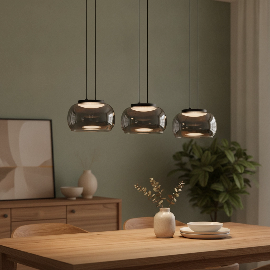 Moderne hanglamp Bios 3-lichts zwart