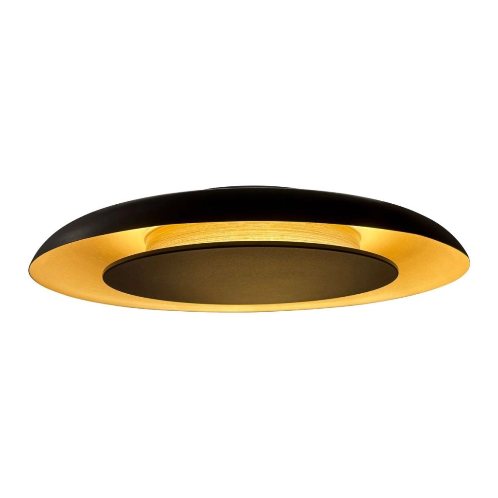 Moderne plafondlamp Golden Veil zwart met goud Steinhauer 8712746186772