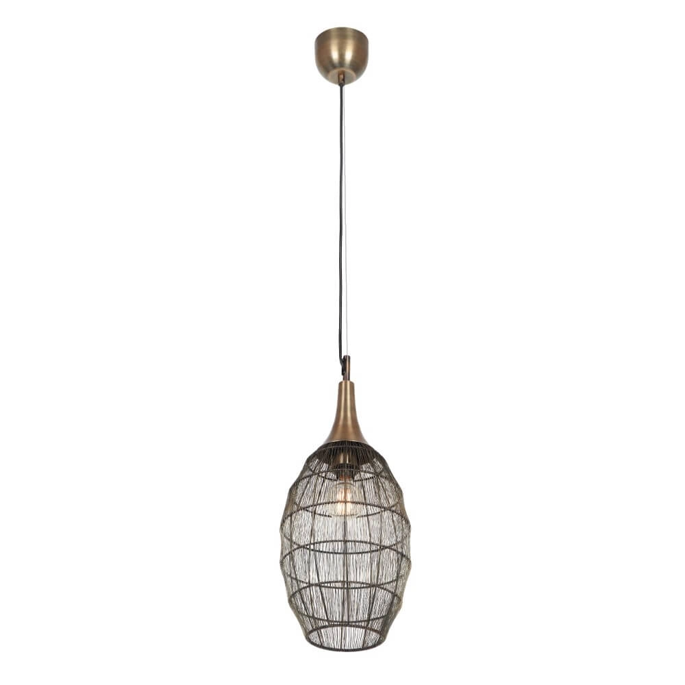 Ovale hanglamp Soraya Ø 26cm - brons