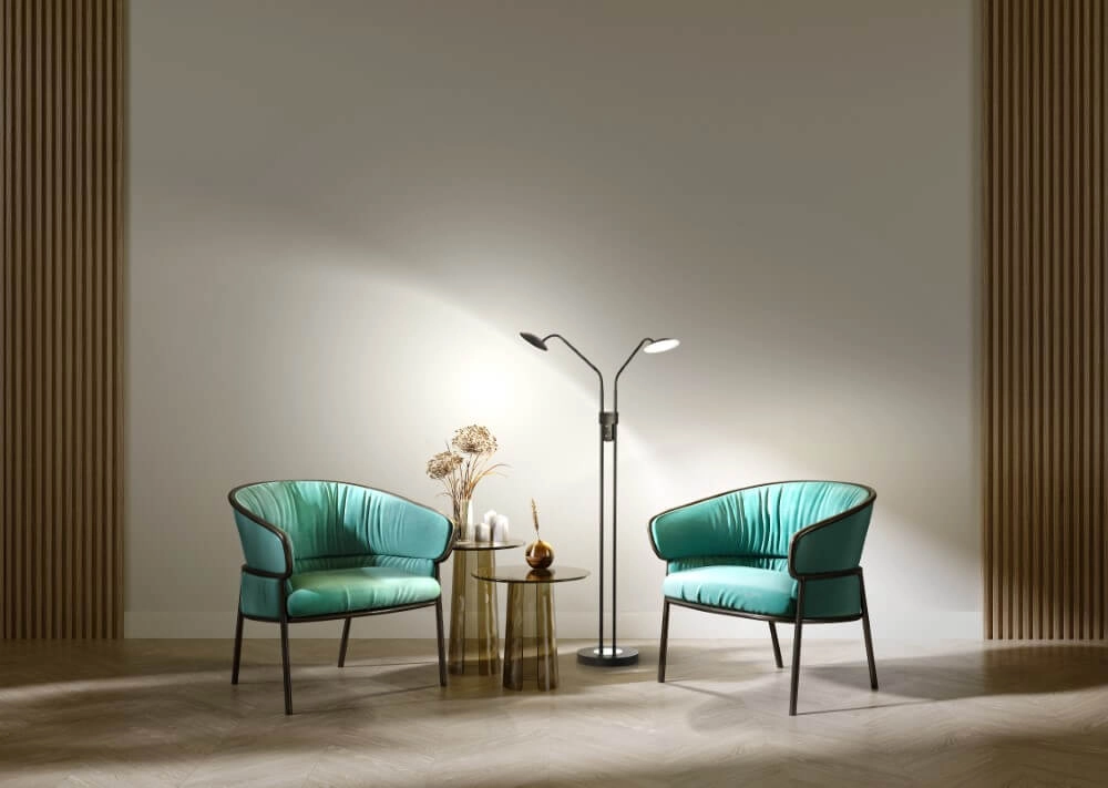 2-lichts leeslamp Tallri dimbaar Fischer & Honsel 4003694404877