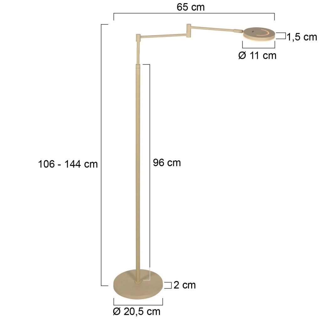 Leeslamp Soleil zandbruin Steinhauer 8712746180695