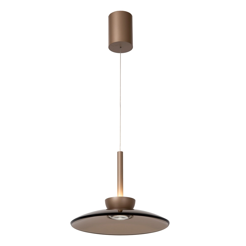 Glazen led hanglamp Santiago Ø 32cm - champagne