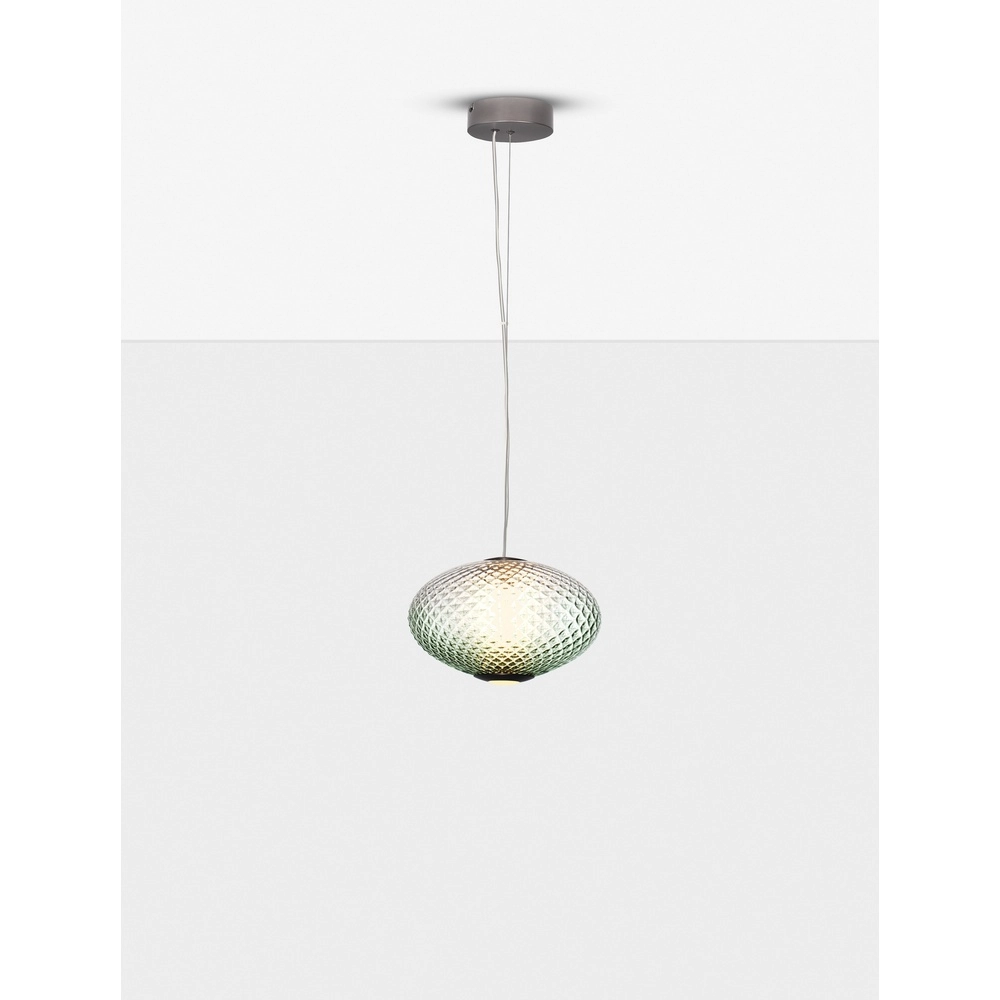 Hanglamp Aora ovaal groen glas Lyora 5212017483850