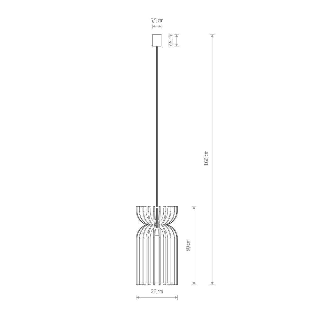 Houten hanglamp Kymi Ø 26cm - zwart Lyora 5903139105736