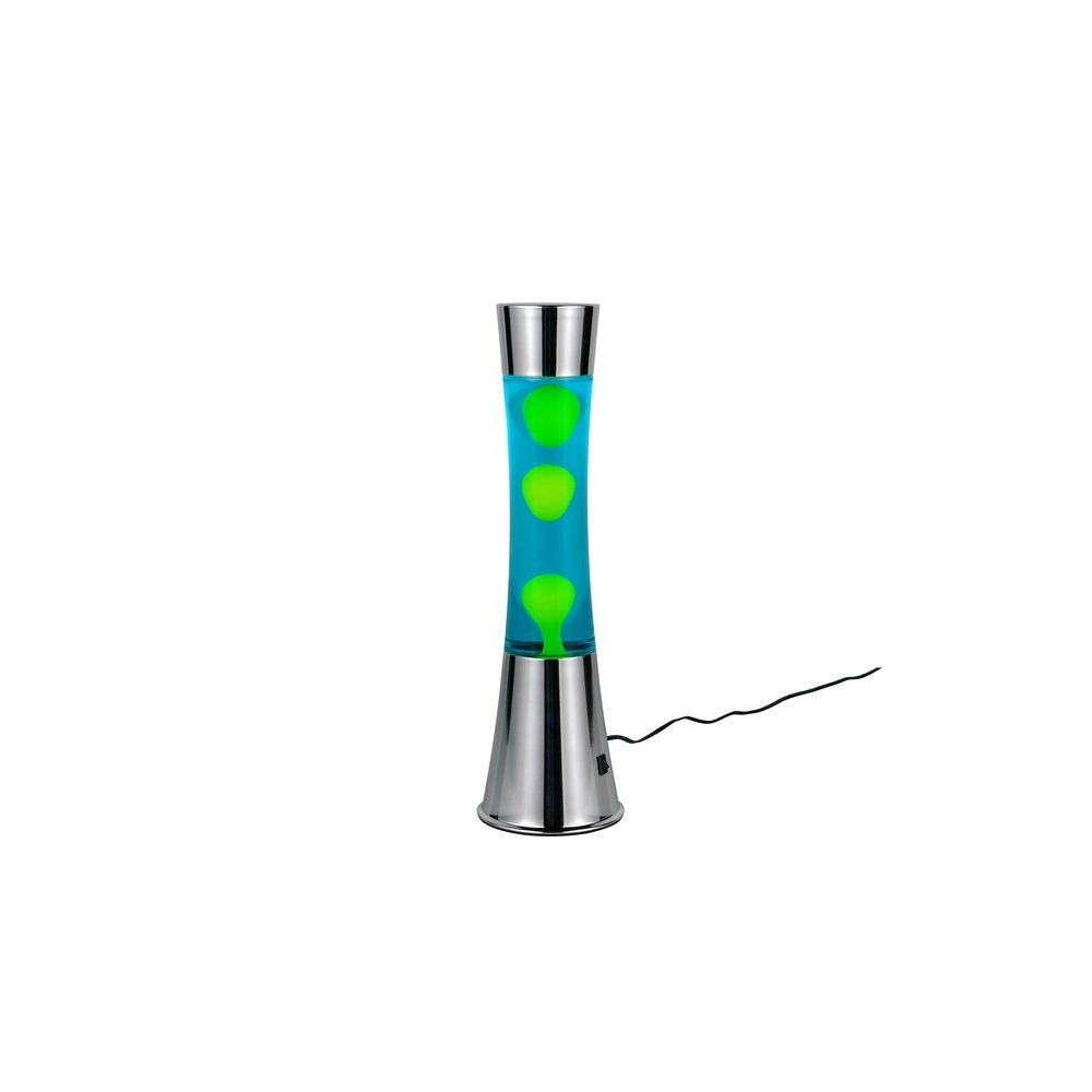 Lavalamp Etna zilver met groen Trio 4017807668483