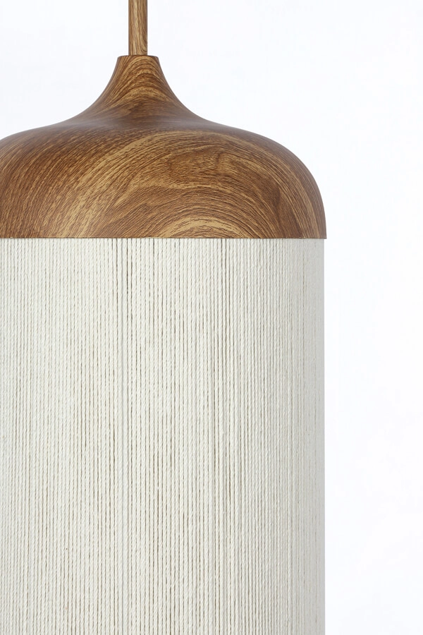Hanglamp Dania lichte hout print Ø 27,5cm Light & Living 8717807743369