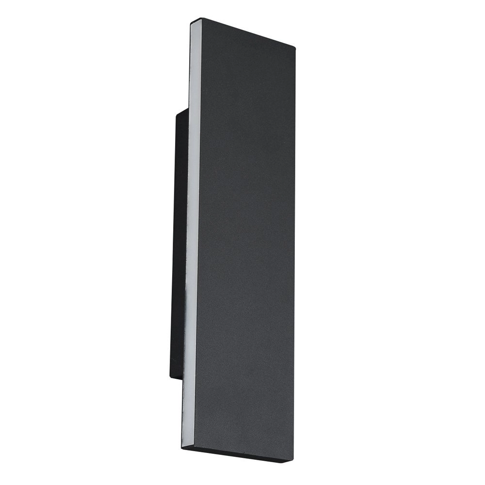 muur licht Concha 28cm antraciet