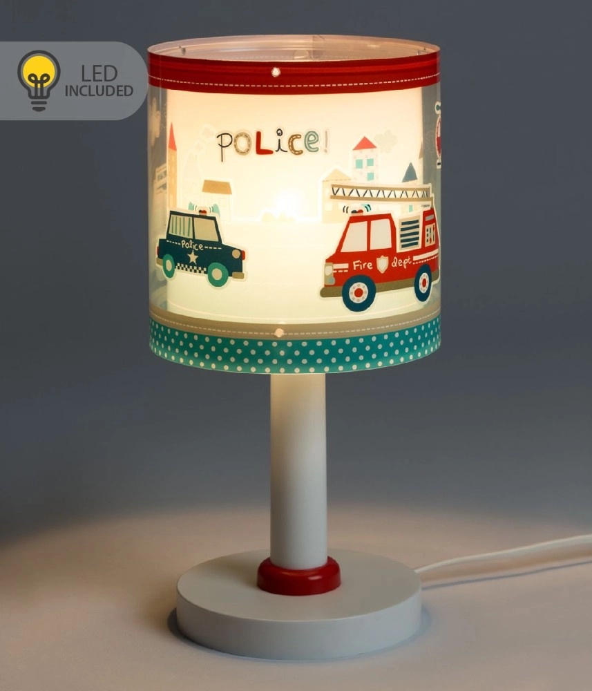 Kinderkamer tafellamp Police blauw Dalber 8420406002262