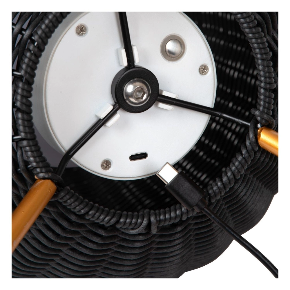 Tafellamp oplaadbaar Colin Ip44 zwart Lucide 5411212031860