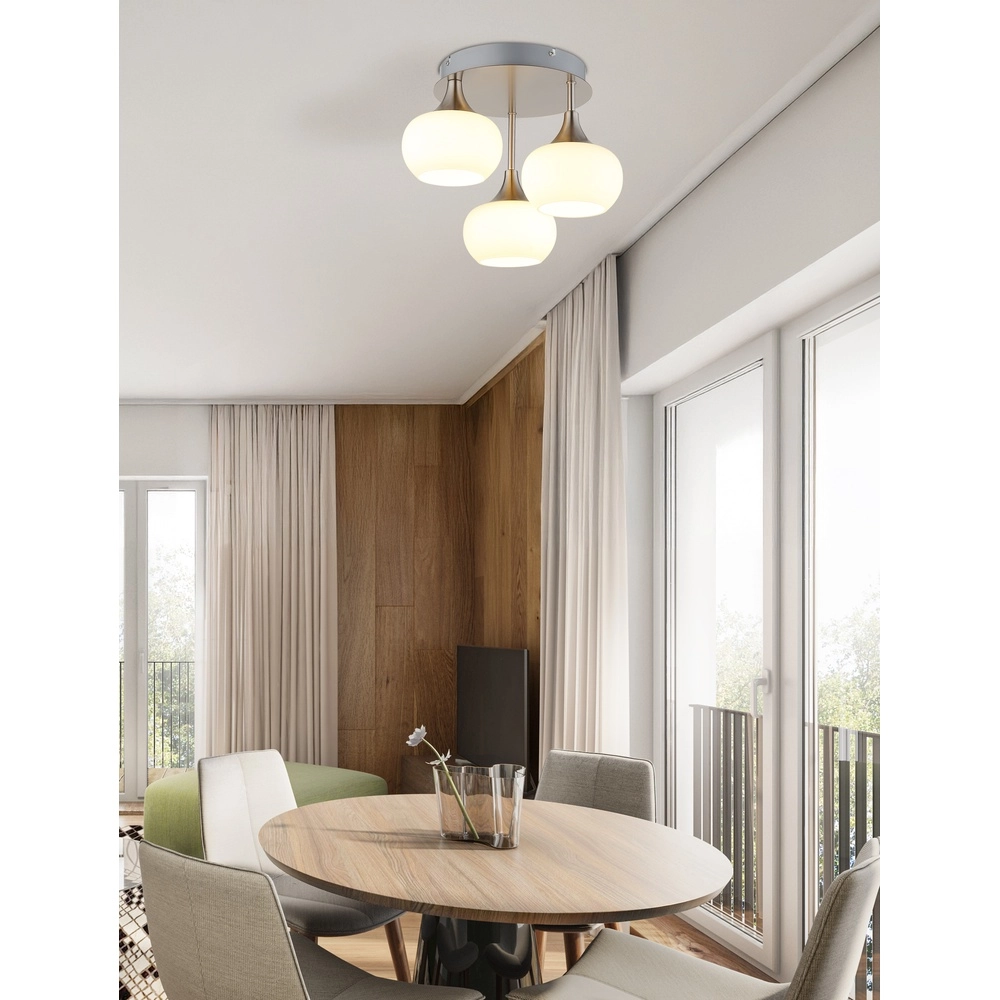 Nikkel plafondlamp Lui design Globo 9007371580606