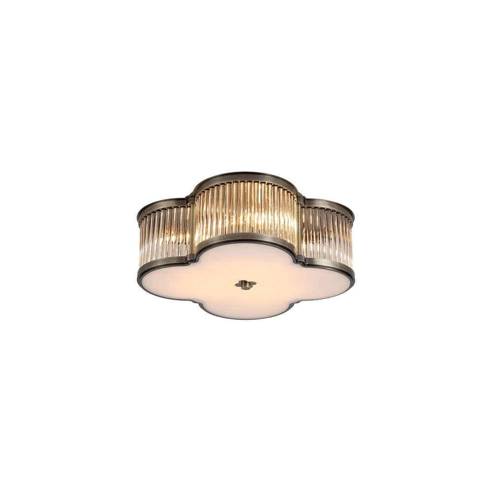 Plafondlamp Lotus antiek messing Ø 39cm