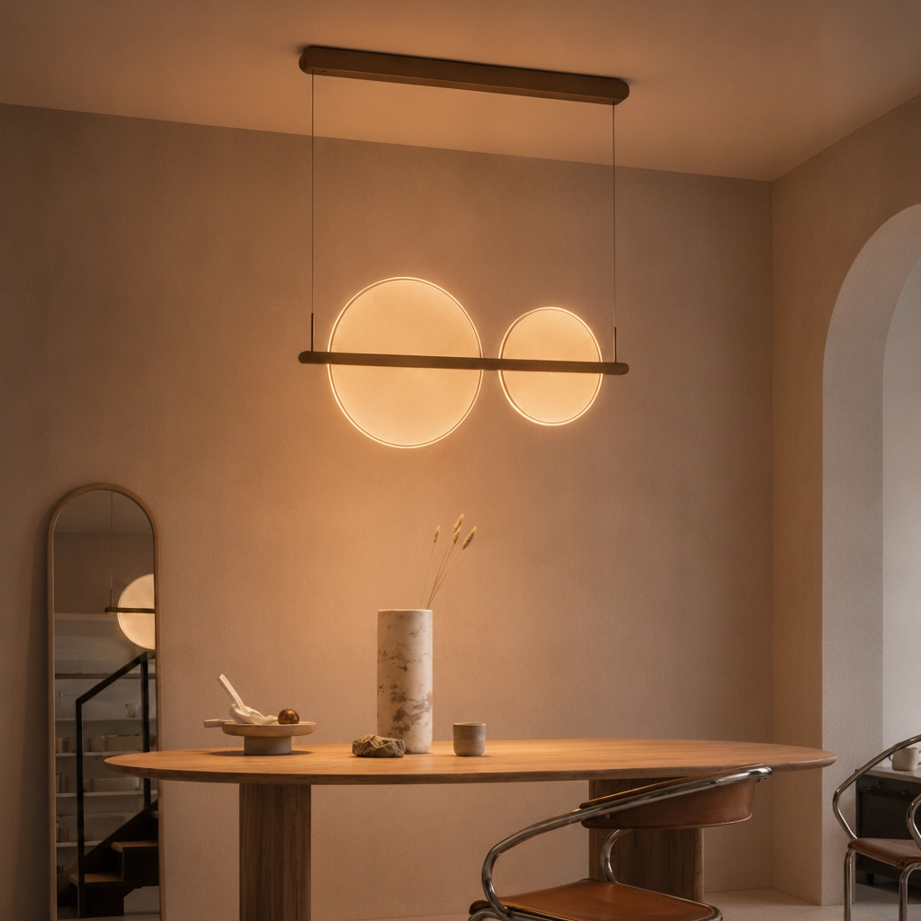 Strakke hanglamp Noah koffie bruin
