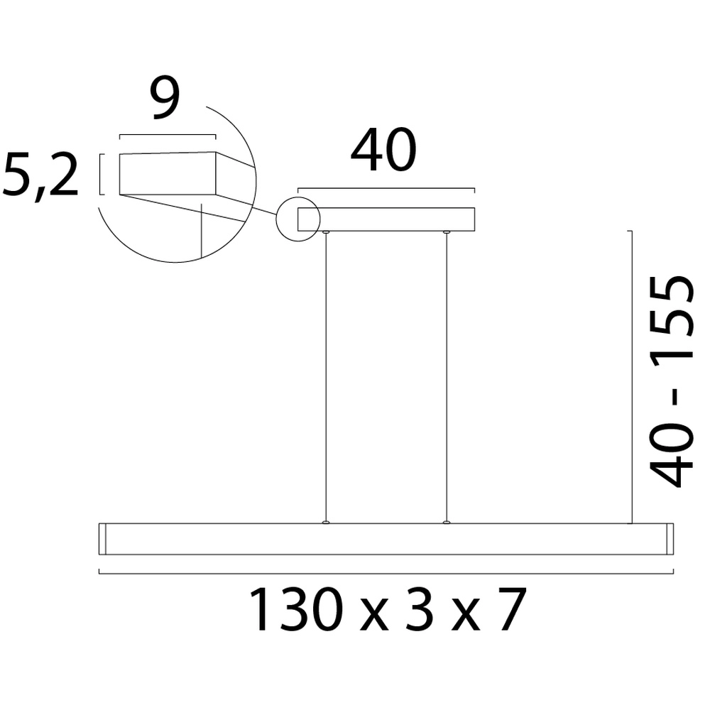 Design hanglamp Atina 130cm nikkel Masterlight 8718121345437