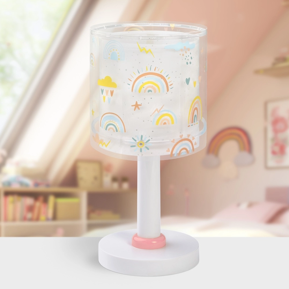 Tafellampje Rainbow roze voor kinderkamer Dalber 8420406411910